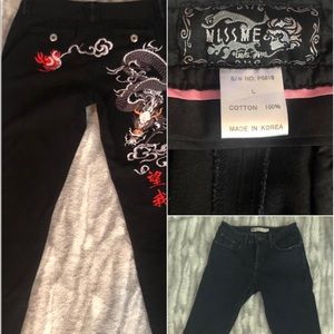 Price Drop ‼️MISS ME embroidered dragon jeans